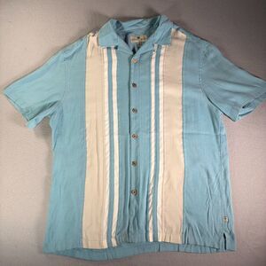 Island Shores Shirt Men XL Blue 65% Rayon 35% Polyester Hawaiian Vintage